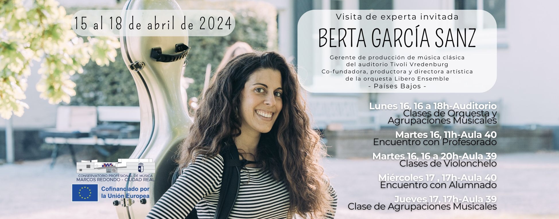 Visita de experta invitada Erasmus+: Berta García Sanz. 16 al 18 de abril.